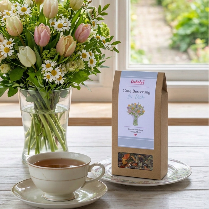 Gute Besserung Tee Geschenk Schachtel