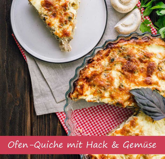 Würzige Ofen-Quiche mit Gemüse und Hackfleisch