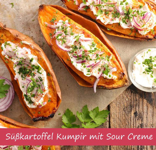 Süsskartoffel Kumpir mit Sour Creme