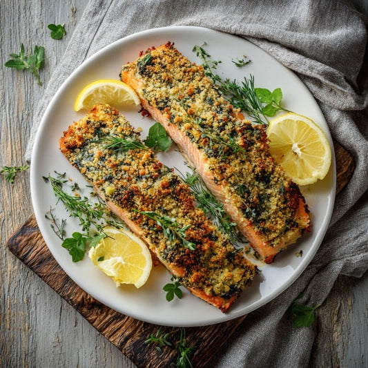 Lachsfilet mit Kräuterkruste