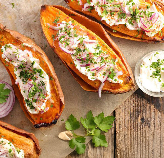 Süsskartoffel Kumpir mit Sour Creme