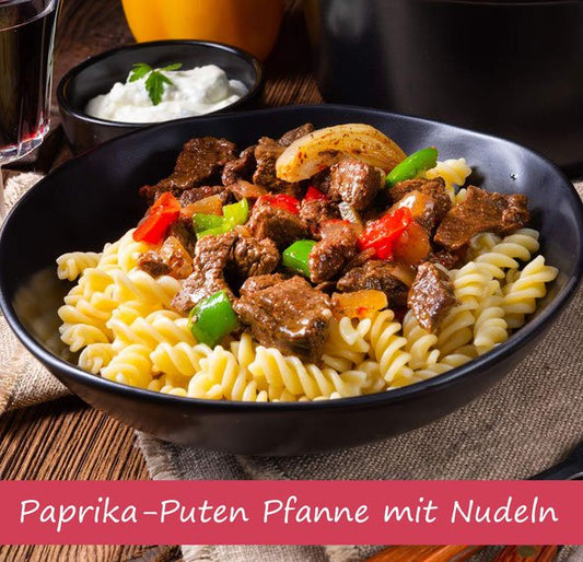 Deftige Paprike-Pute Pfanne mit Spirelli
