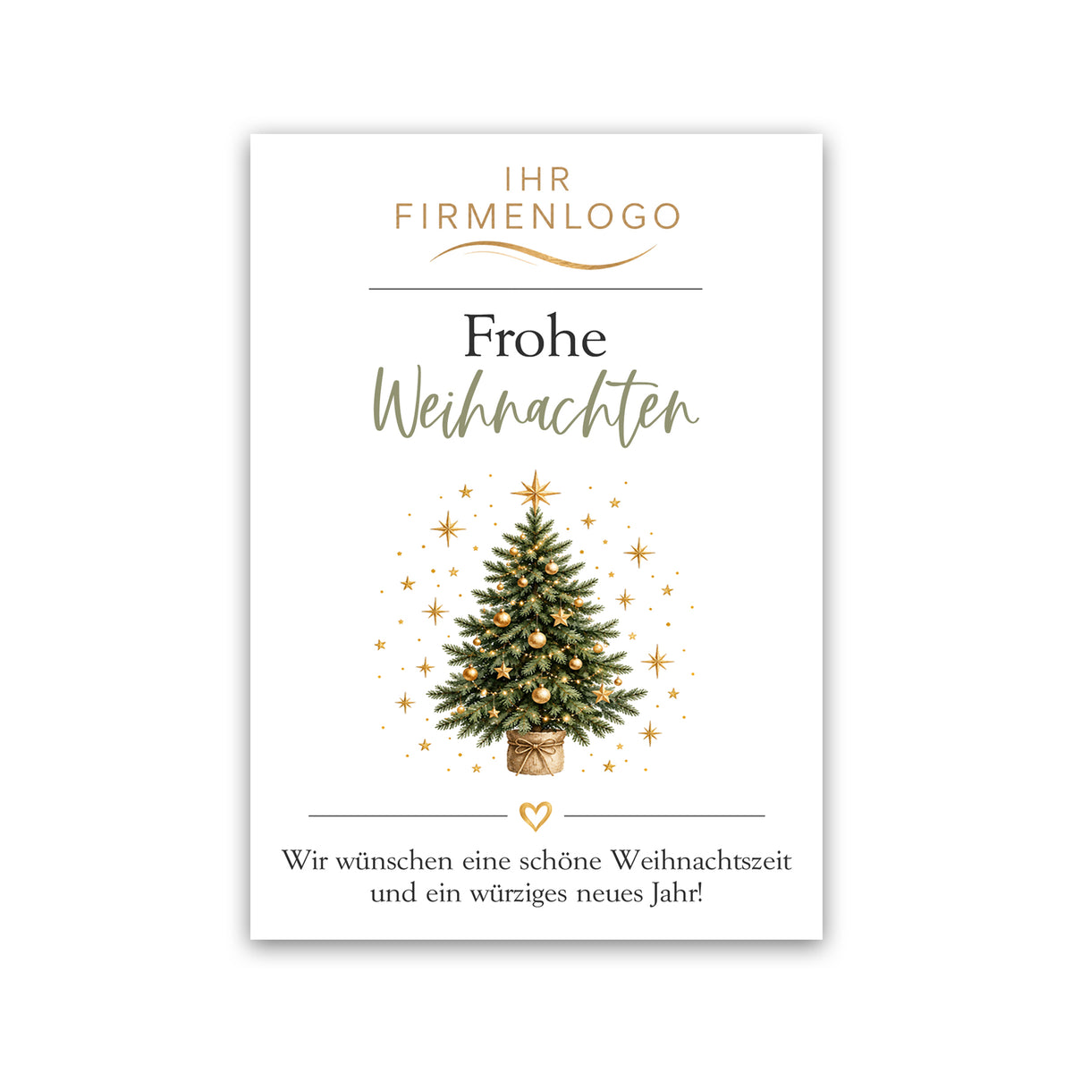 Postkarte mit Firmenlogo