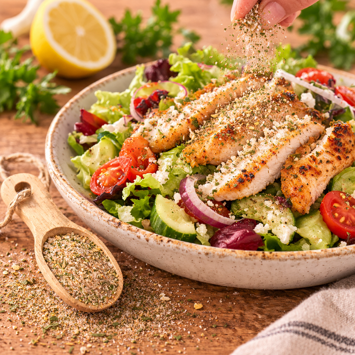 KI-generiertes Bild | Hähnchensalat