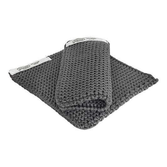 Topflappen dunkelgrau