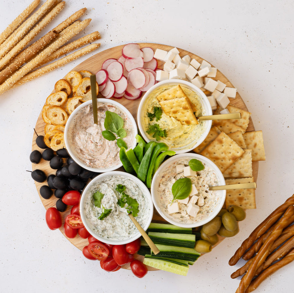 Snackboard mit dips