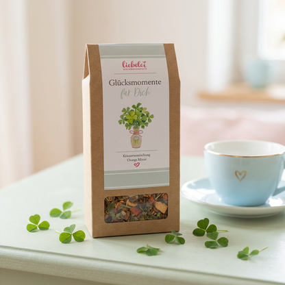 Tee Geschenk Glücksmomente für Dich von Liebelei
