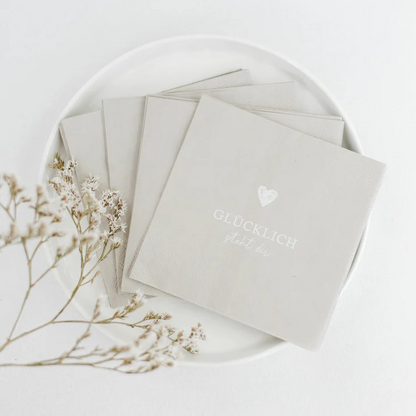 Serviette "Glücklich steht dir"