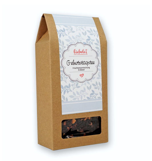 Geburtstagstee Früchtetee Erdbeer